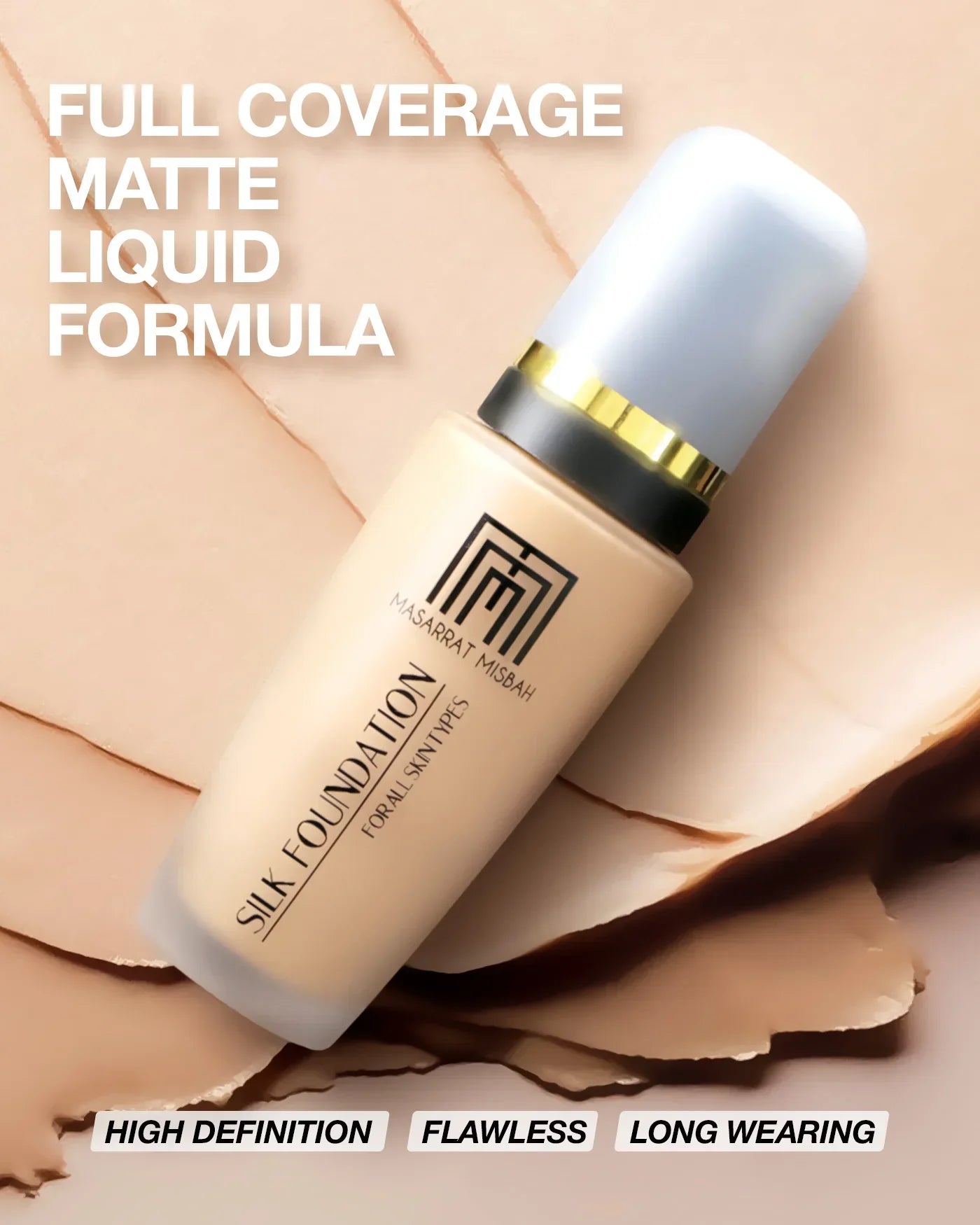 Masarrat Misbah Silk Foundation + free blender sponge