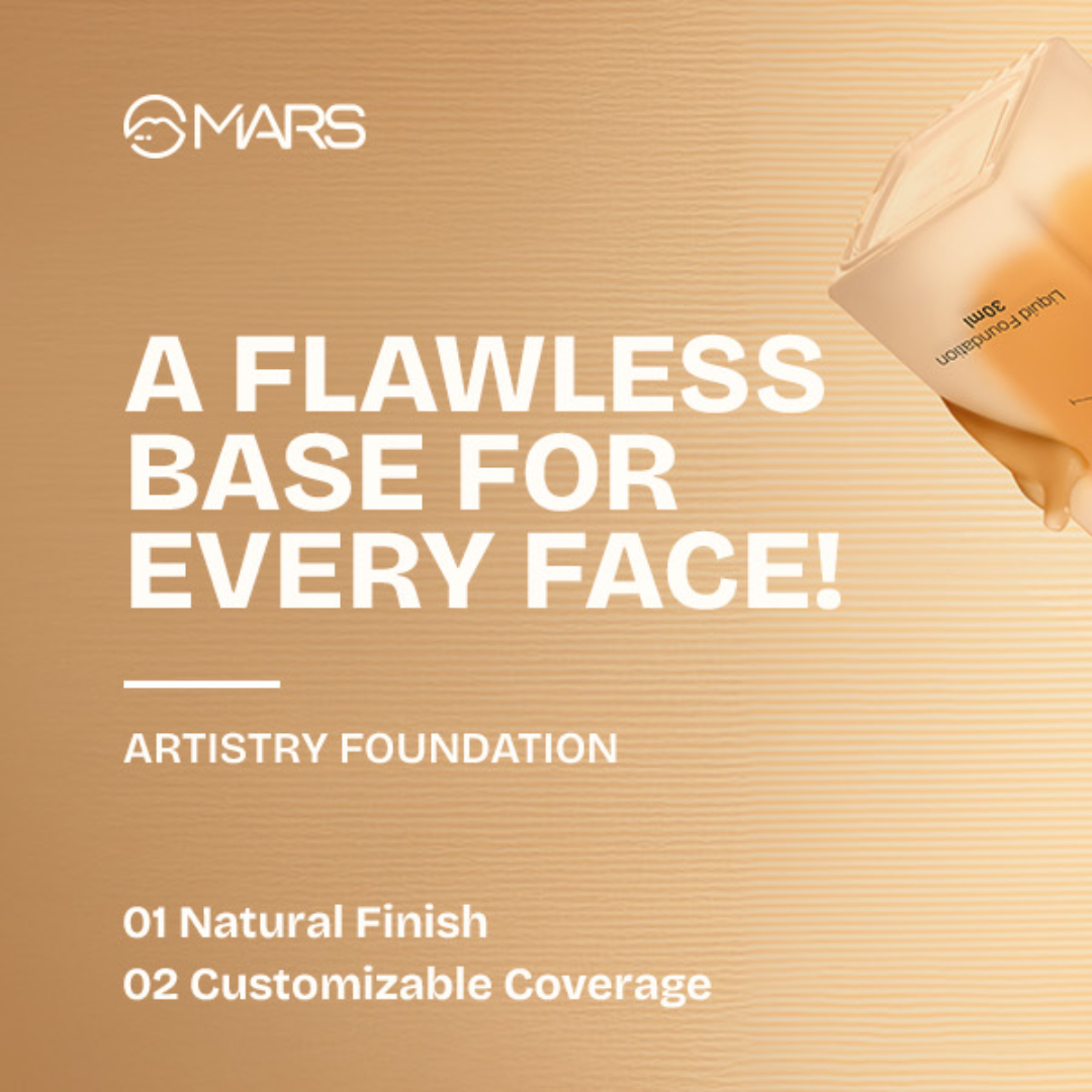 MARS Liquid Blossom Foundation & Concealer Set | SPF 50+ PA++++, Longwear, Crease-Resistant & Customizable Coverage