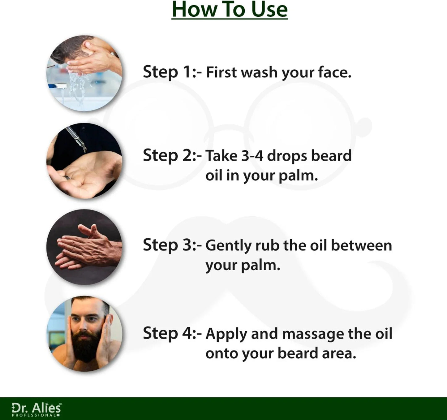 Dr. Alies Professional Beard Growth Oil for strong and healthy beard growth  Hair Oil (30 ml)