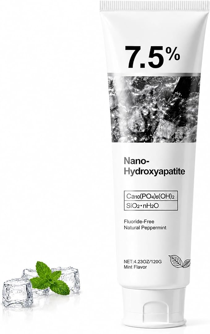 Ayzololo 7.5% Hydroxyapatite Toothpaste,Gentle and Effective Formula,Fresh Mint (Pack of 1)