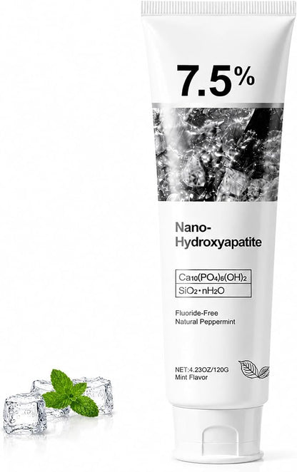 Ayzololo 7.5% Hydroxyapatite Toothpaste,Gentle and Effective Formula,Fresh Mint (Pack of 1)