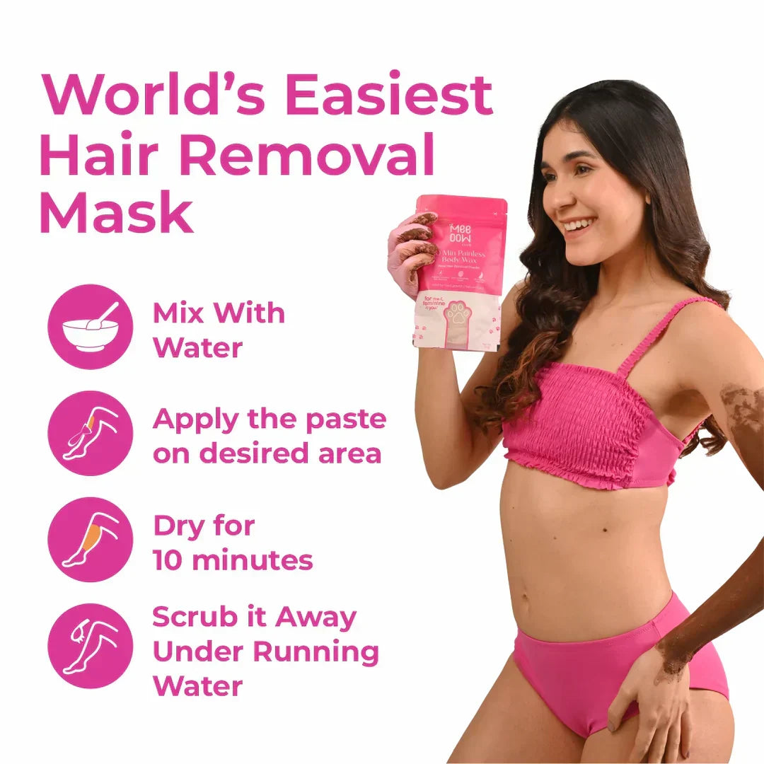 MEOW BODY HAIR REMOVAL WAX POWDER - BUY 1 GET 1 FREE