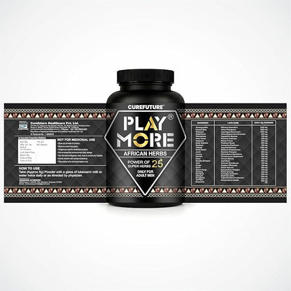 Play More Powerful African Herbs Powder for Men – 150g | 25Natural Herbs Energy & Overall Wellbeing