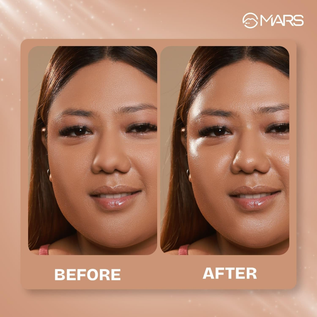 Flawless Glow Duo | MARS God’s Glow Illuminator + Full Coverage Foundation | All-Day Hydration & Glowy Finish