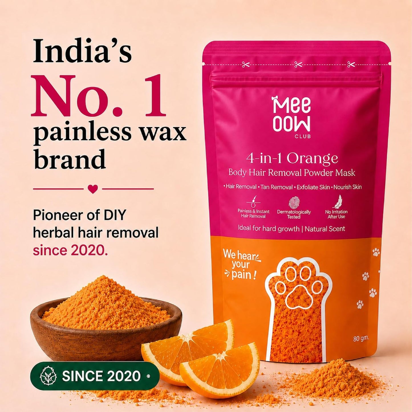 Herbal Wax Powder for Women,s with No Harmful Chemicals, No Irritation, No Skin Rashes - 300 Gm Combo Pack