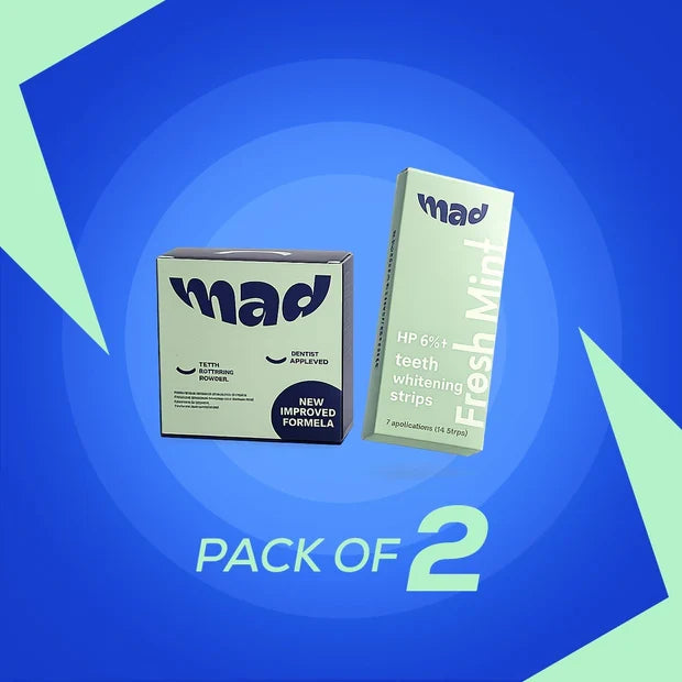 MAD Dental Pro White Strips + MAD Teeth Whitening Powder (HIGHLY RECOMMENDED) 50% EXTRA DISCOUNT Sale price