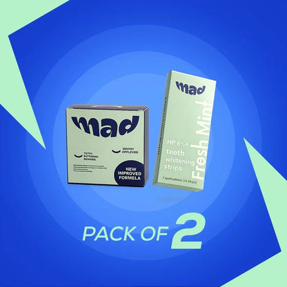 MAD Dental Pro White Strips + MAD Teeth Whitening Powder (HIGHLY RECOMMENDED) 50% EXTRA DISCOUNT Sale price
