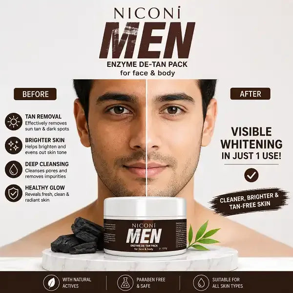 Niconi Men Enzyme De Tan Pack (Cream Buy 1 Get 1 Free)